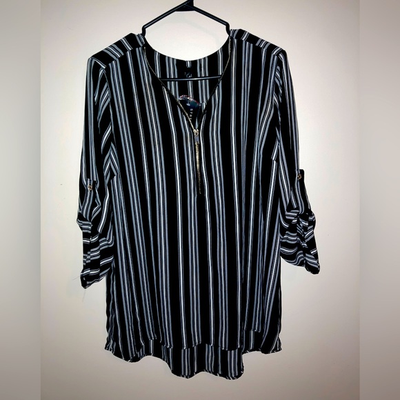 Pinstripe Boho Blouse - Picture 5 of 5